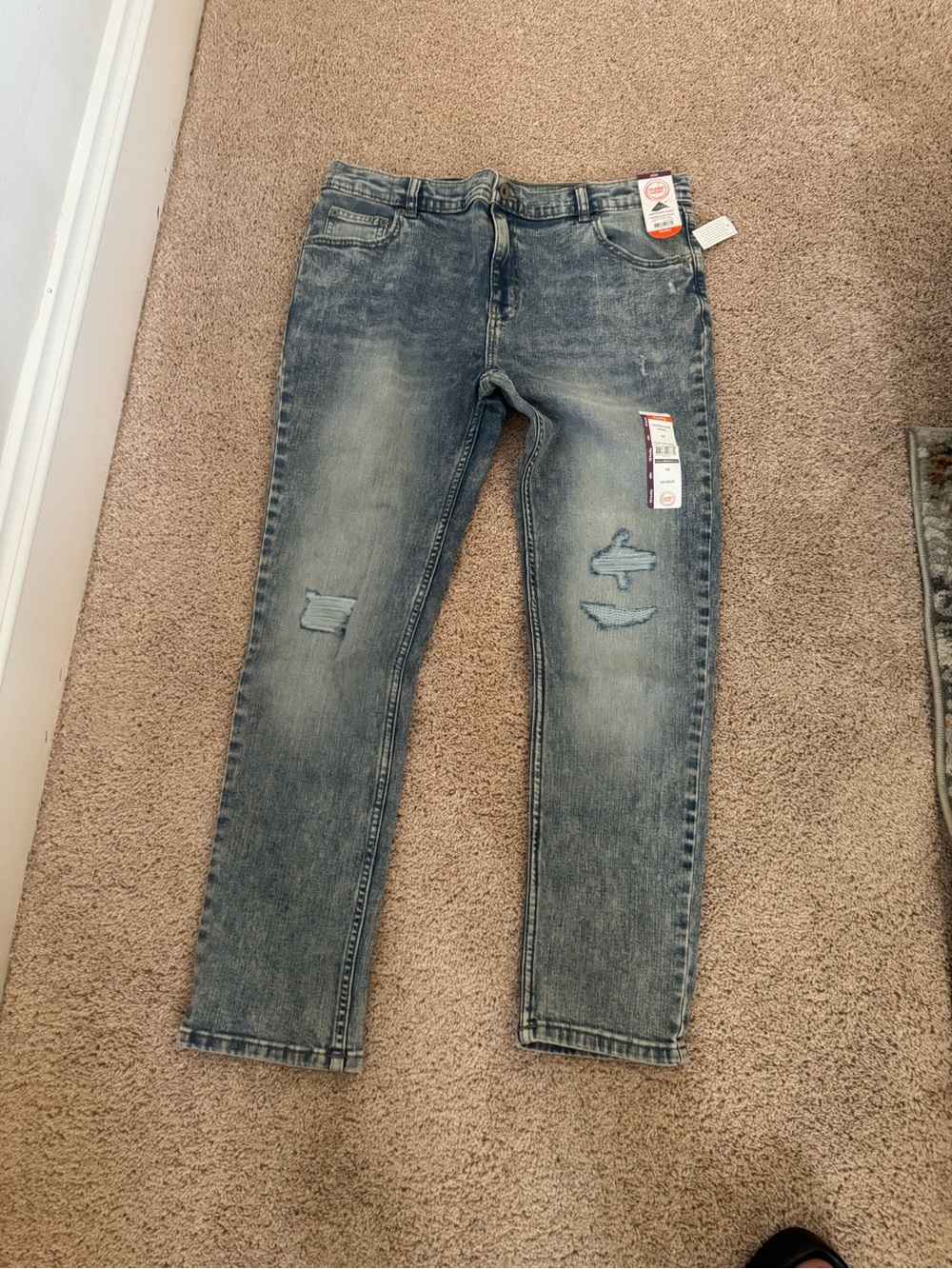 wonder nation Light Blue Distressed Kids Jeans